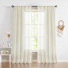 Treatmentex Sheer Curtains 95in Bedroom Decorative Pompom Trimmed Voile for
