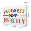 Progress Over Perfection Canvas Wall Art,Inspirational Quotes Framed Canvas Print