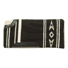 Weaver Leather Fleece Lined Acrylic Cut Back Saddle Pad, 30" x 32", Black/Gray