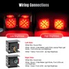 PVerandio 2pcs Submersible Square LED Trailer Light Kit 12V Red