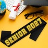 Senior 2027 Sash - Black Satin with Gold Glitter Letters
