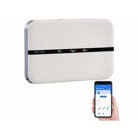 simvalley MOBILE Mobiler WLAN Router: Mobiler 4G/LTE-Router im Kreditkartenformat, bis 150 Mbit/s, Akku, App (Router mit SIM Karte, Mobiler Hotspot, Mobiles Internet)