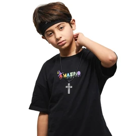 HSWYFCJY Black Canada Flag Cross Necklace for Men,Lord's Prayer Christian Scripture Bible Verse Holy Pendant Necklace First Communion Confirmation Gifts for Boys(22 inches)