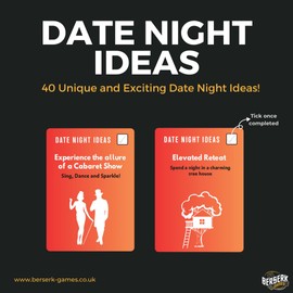 Date Night - The Perfect Game For Couples | Conversation Starters, Date Night Ideas | Anniversary | Valentine's Day | Stocking Fillers | Couples Games