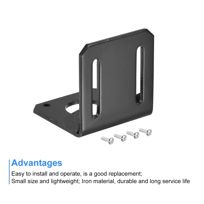 sourcing map Motor Bracket Motor Mounting Holder 53x50x51mm Black for