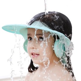 Gorro de ducha para bebé, protector de champú, gorro ajustable para la cabeza del niño, visera para enjuagar el pelo que evita que el agua entre en lo
