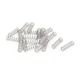 sourcingmap Compression Spring,304 Stainless Steel,3mm OD,0.3mm Wire Size,10mm Free Length,Silver Tone,20Pcs