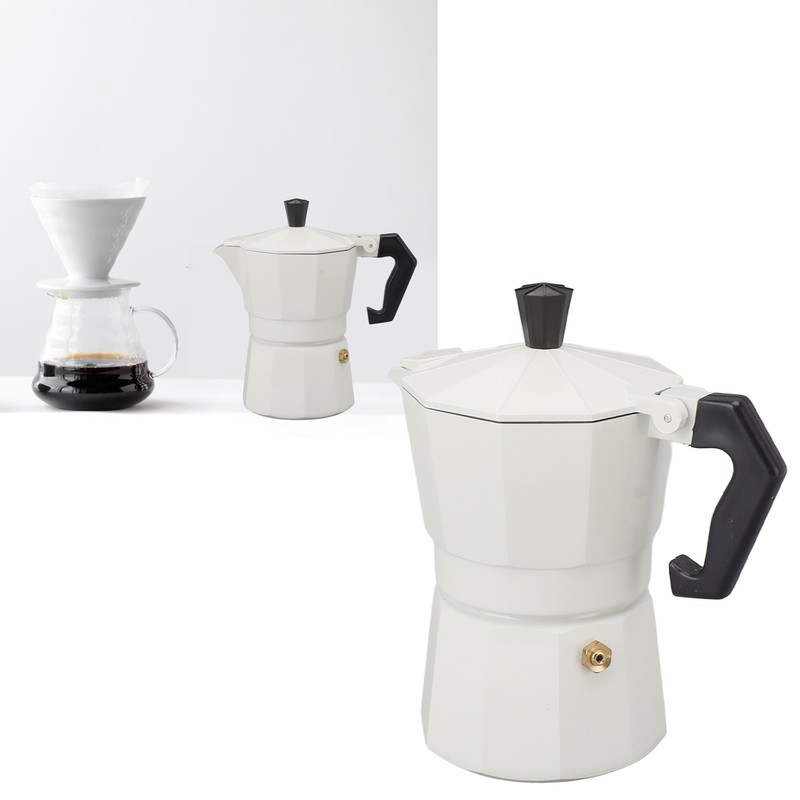 Stovetop Moka Pot Italian Hand Brewed Coffee Maker Aluminum Alloy
