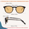 Epavouos Vollrand Blaufilterbrille Gaming Brille Computer Brille (Schwartz, Hellkastanienbraun（65% filtert）)