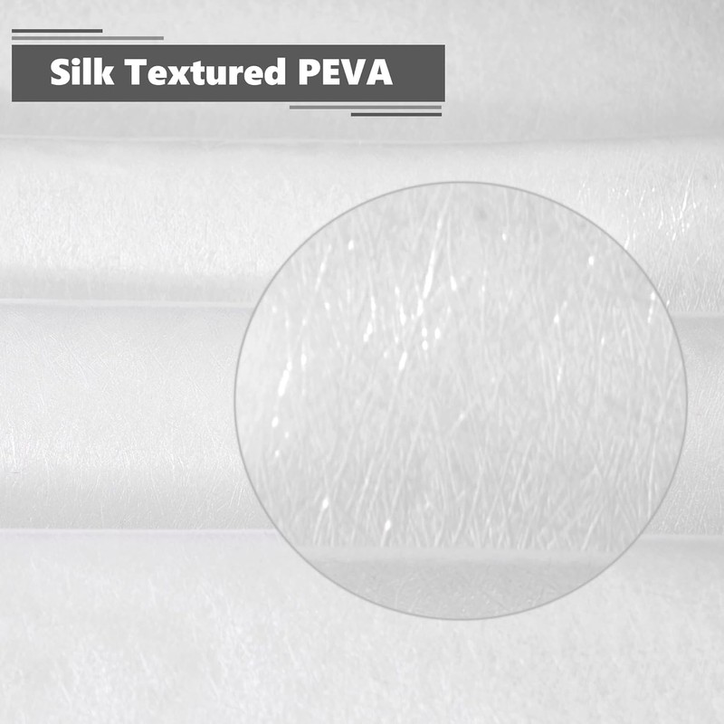 Wiplis Plastic Frosted PEVA Bathroom Window Curtain, No Hook Needed