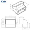 Kair 90 Degree Vertical Elbow Bend 110mm x 54mm -