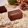 NICENEEDED Walnut Wooden Cufflink Box, Square Small Cuff Links Display