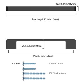 KNOKLOCK 10 Pack 6.3 Inch(160mm) Kitchen Cabinet Handles Matte Black Cabinet Pulls Kitchen Cabinet Hardware Drawer Pulls for Cupboard Wardrobe