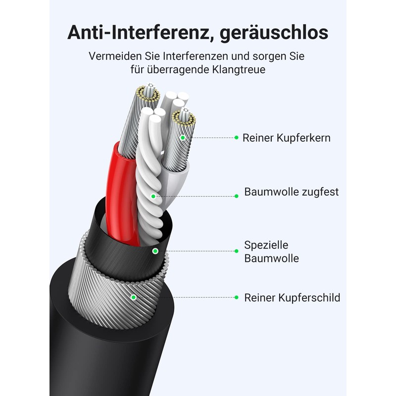 Ugreen Microphone Cable High Quality XLR Male to XLR Female