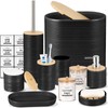 IMAVO Bathroom Accessory Set-11Pcs Black Bathroom Accessories Set with Trash