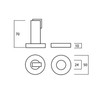 Lockwood A310SC Magnetic Floor Mounted TP Satin Chrome Door Stop
