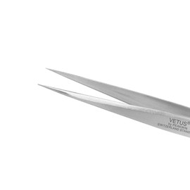 Vetus Tweezers Stainless Steel Non Magnetic Pointed Tip Professional Eyelash Eyebrow Tweezers Swiss Standard ST-16