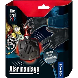 Die drei ??? Alarm System by KOSMOS Motion Sensor and Vibration Detector, Detective Set, Agent Equipment, Toy for Children Aged 8 Years and Above, Black