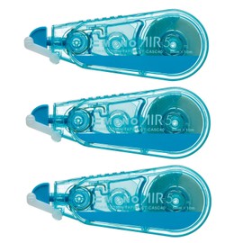 トンボ鉛筆 修正テープ 5mm MONO モノエアー (軽いタッチ・高密着テープ) 使い切りタイプ10m ブルー 3個 KPB-322 (CT-CA5C40×3)