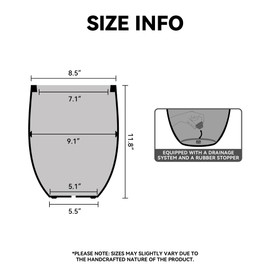 Kante 11.8 Inch Tall Concrete Planter, Large Indoor Outdoor Plant Pot with Drainage, Smooth White Finish with Aqua Blue Interior, Ideal for Porch, Home, Garden, Patio