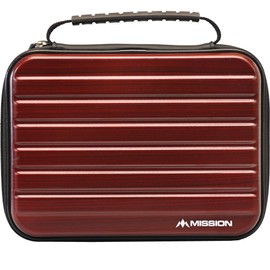 Mission Darts W246 ABS-4 | Darts Case with Metallic ABS, Deep Red