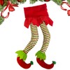 20'' Long Elf Legs Christmas Tree Topper Ornaments Pose-able Plush