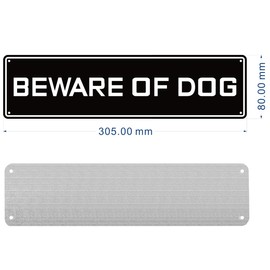 Beware of Dog Aluminum Sign - Not Responsible Warning Caution - Rust Resistant Weatherproof for Yard Garden Indoor Outdoor Use, 3 x 12 Inch