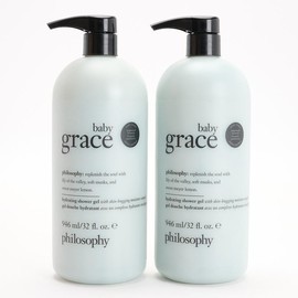 philosophy supersize grace & love shower gel 32oz duo:_baby grace