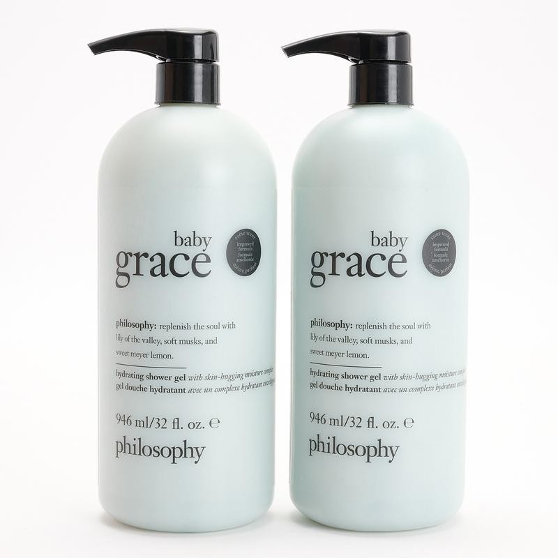 philosophy supersize grace & love shower gel 32oz duo:_baby grace