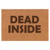 Daylor Dead Inside Funny Zombies Doormat Brown Natural Coir Rectangular