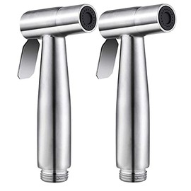 2 Pieces Bidet Toilet Sprayer Head Stainless Steel Handheld Bidet Sprayer Cloth Bathroom Diaper Sprayer for Kitchen and Toilet Cleaning