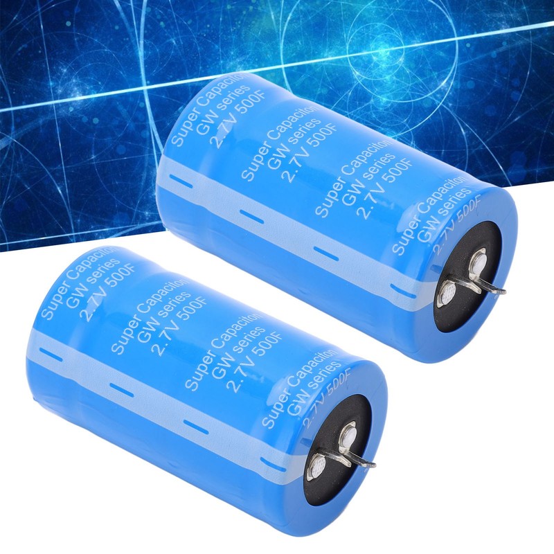 2 Pcs Automobile Car Farad Capacitor 2.7V 500F Energy Saving