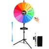 AugFir 24-inch Spinning Prize Wheel, Ajustable 37"-65" Height Spinning Wheel,