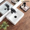 KARAMAG Small Vessel Sink 15"x12" Wall Mount Bathroom Sink Rectangular