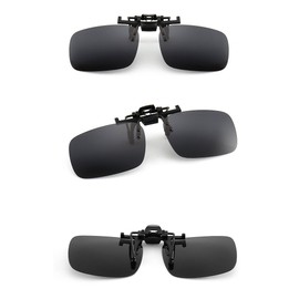 KOUTEI TR90 Sports Sunglasses, Polarized Lenses, Ultra Lightweight, UV400, Flip-up Type, Blocks UV Rays, Front Clip On Sunglasses, Unisex, Cycling, Fishing, Baseball, Tennis, Golf, Skiing, Running, Driving, Clip Type, Black