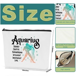 Sldpngo Women Gifts for Birthday Aquarius Astronomy Constellations Witchy Make Up Bags Mothers Day Birthday Gift for Women Friends Aquarius Cosmetics Bag Pouch