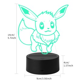 erduoduo 3D Illusion Lamp,7 Colors Illusion Night Light,USB Powered Desk Lamp with Touch Switch for Kids Gifts,Bedroom Decoration(Animal led Light)