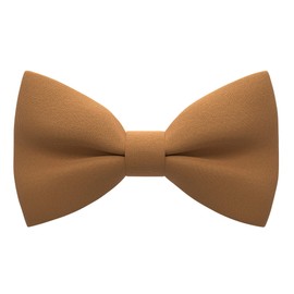Babies Classic Pre-Tied Bow Tie Formal Solid Tuxedo, by Bow Tie House (Small, Caramel)