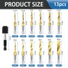 HSS Drill Tap Bit Set 13pcs,BeQell SAE/Metric Combination Drill Tap