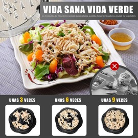 Cortador de Pollo, Cortador de Pollo Manual, Cortador de Pollo con Cepillo, Diseño Antideslizante, Tapa Transparente, Apto para Lavavajillas (color oscuro)