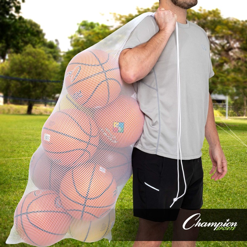 Champion Sports Mesh Equipment Bag, Purple, 24" x 48"