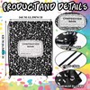 Sunnymove 24 Pcs Composition Book Themed Drawstring Bags Bulk Treat