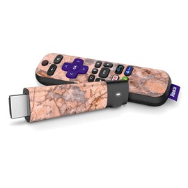 MightySkins Skin Compatible with Roku Streaming Stick + - Blush Marble | Protective, Durable, and Unique Vinyl Decal wrap Cover | Easy to Apply, Remove, and Change Styles | Made in The USA