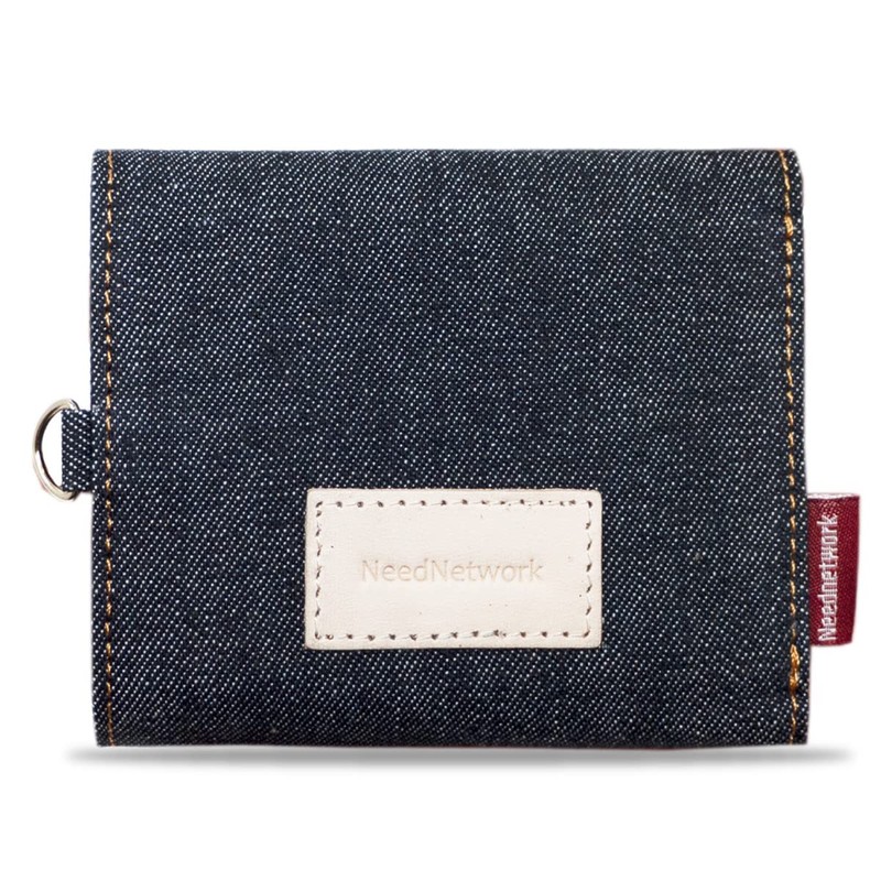 Need Network Japanese Proud Denim Mini Wallet, Trifold Wallet, Coin