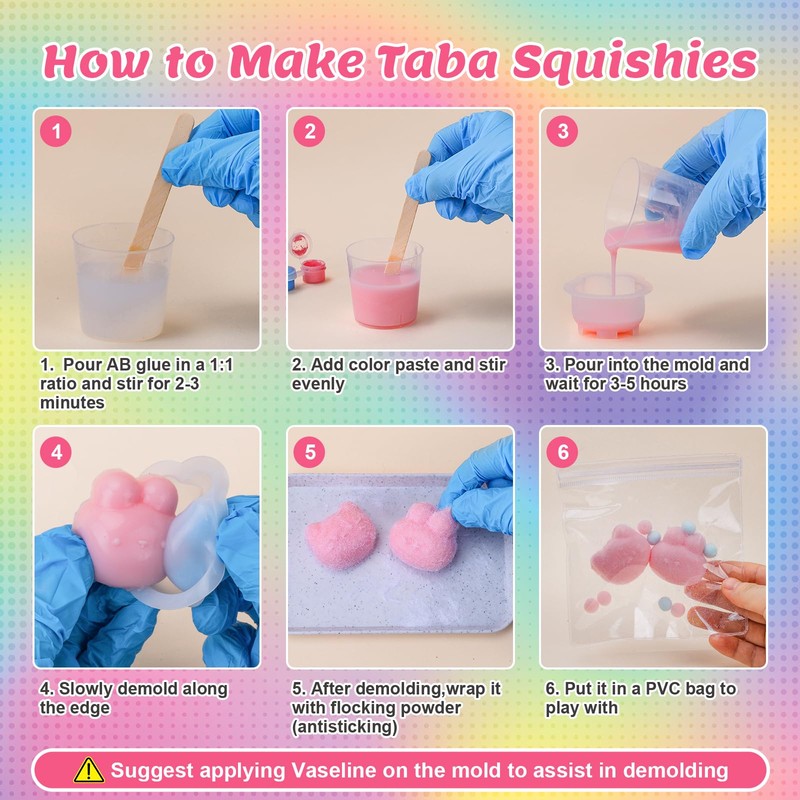Taba Squishy Making Kit, DIY Taba Squishy Kit,18oz Squishy 7