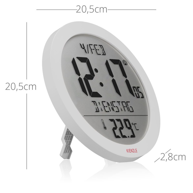 Kienzle Radio Wall Clock Table Clock with Temperature Display 18.7