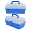 Plastic Storage Box Portable 3 Layer Folding Handheld Tool Organizer