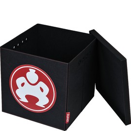 Mobile Edge Folding Storage Cube with Lid– Durable, Foldable, Multi-Purpose, Strong, Easy to Use, and Space-Saving Organizer for Home, Office, or Fitness Spaces in 18 Inch – Red