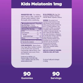 Natrol Gomitas Melatonina Kids Niños 1mg 90 Piezas Sabor Bayas Apoyo Constante Al Sueño Haciendo Que Las Rutinas A La Hora De Dormir Sean Muy Fáciles Para Los Niños