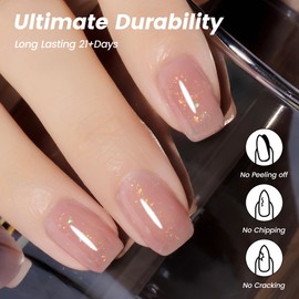 YTD Likomey Esmalte Semipermanente de Uñas en Gel UV LED,15ml Rosa Brocado Translúcido Iridiscente Brillo Gelatina Esmaltes de Gel,diseño de uñas, salón en casa, manicura artística Regalos para San Valentín